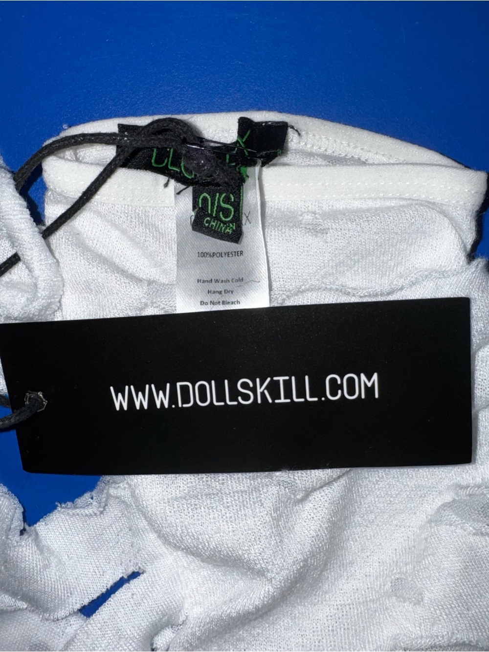 Dolls Kill White Fringe Arm Sleeve - Picture 5 of 5